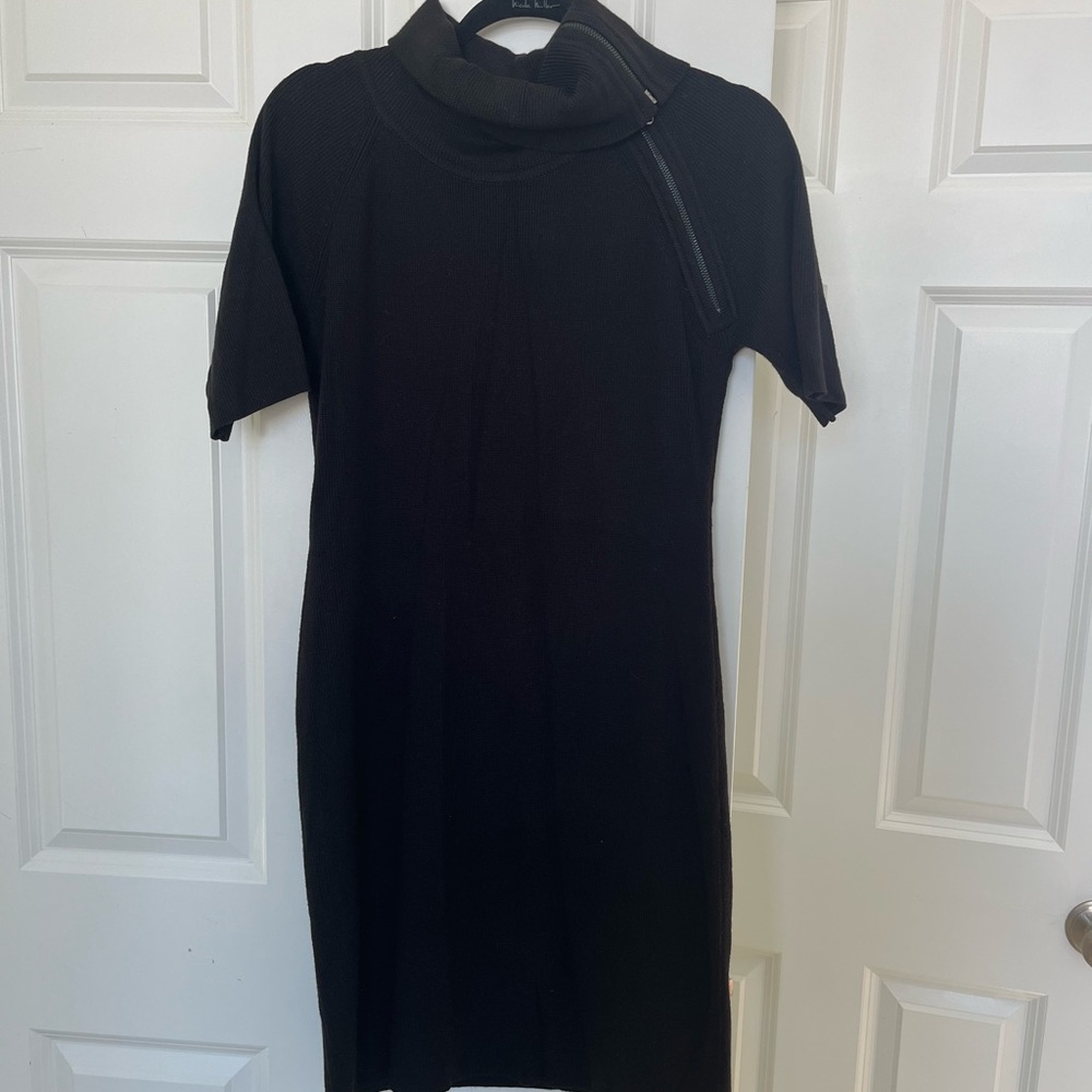 Calvin Klein black knit dress, M
